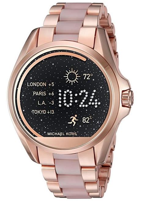 michael kors smartwatch rose gold bling face|Michael Kors access touchscreen smartwatch.